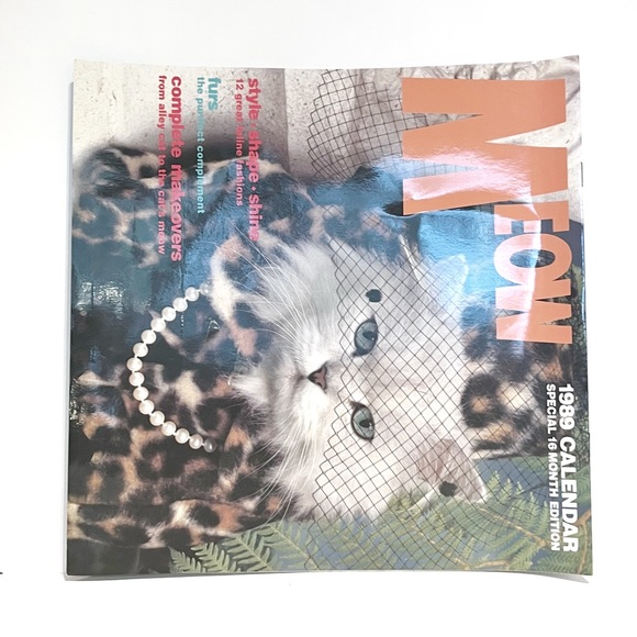 Vintage 1989 Calendar Pictures of Cats Dressed Up in Clothes Kitty Cute Kitten - Picture 5 of 16